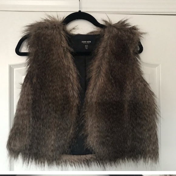 FALL VIBES 🍁🍁 Ever New fur vest size 6 - Picture 1 of 2